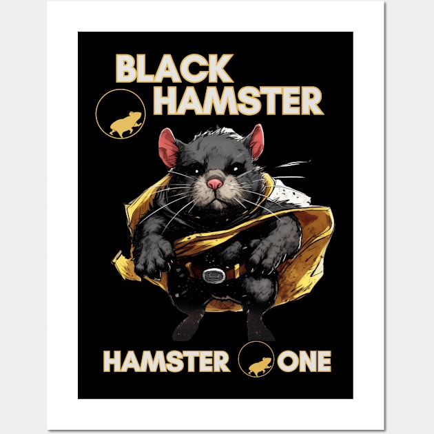 Black Hamster Wall Art by FrogandFog